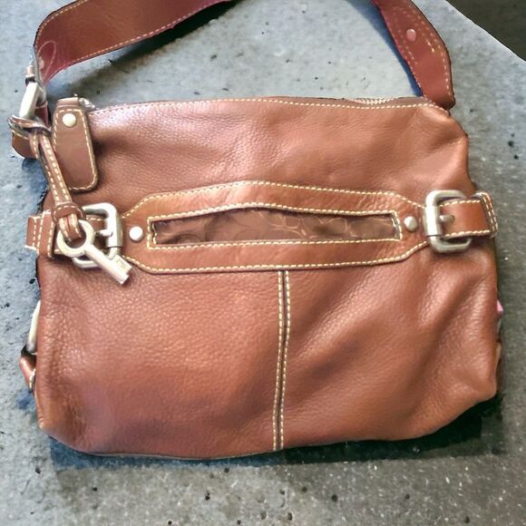 Vintage Fossil y2k Genuine Leather Shoulder Bag - Picture 1 of 10